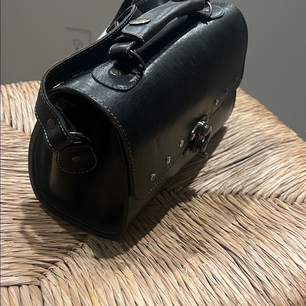 Black Leather messenger bag